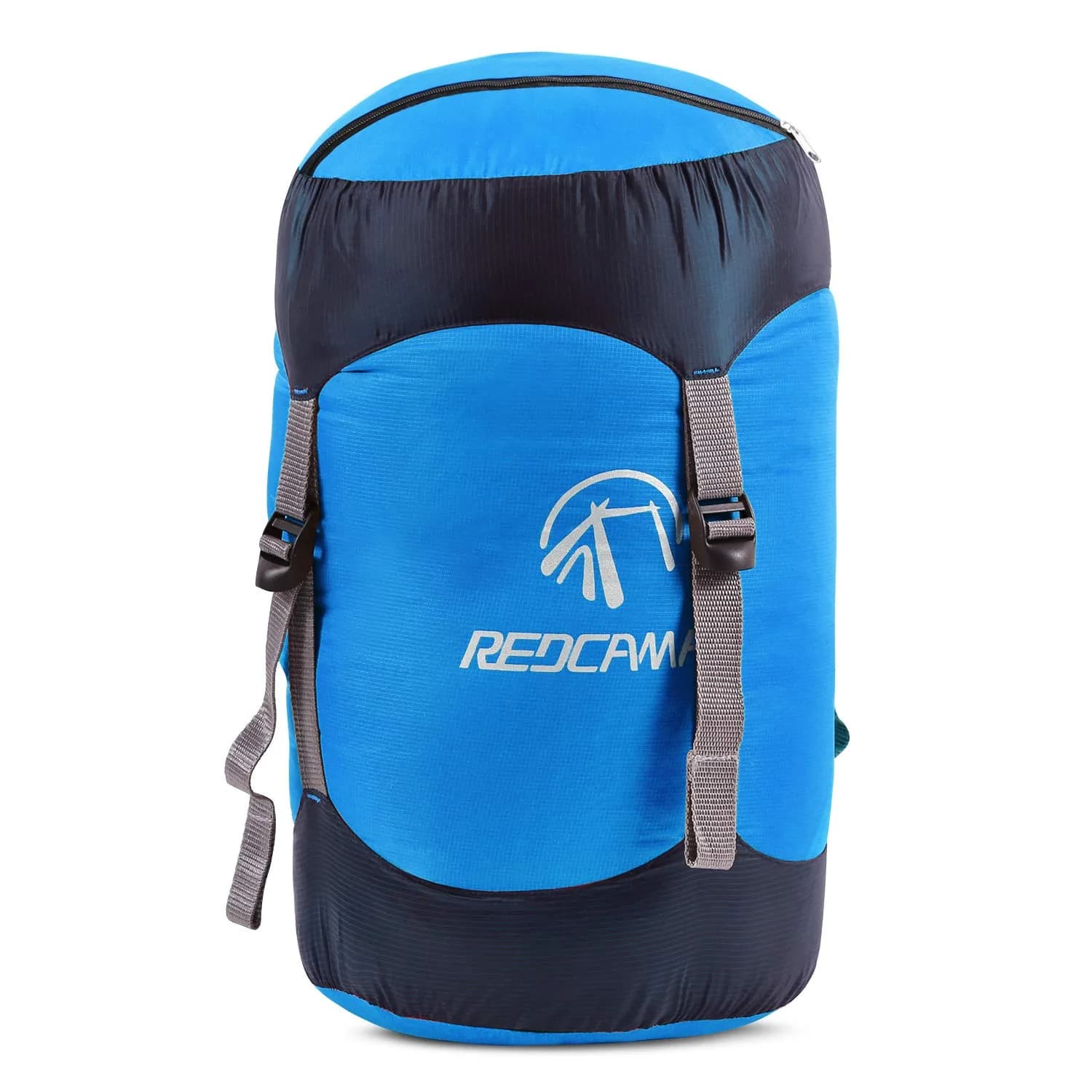 REDCAMP Nylon Compression Stuff Sack Medium Blue | Lightweight Backpacking Gear Organizer — Blue