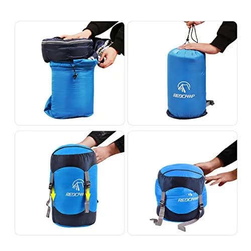 REDCAMP Nylon Compression Stuff Sack Large Blue | Lightweight Sleeping Bag Compression Sack for Backpacking, Hiking, Camping thumbnail 6