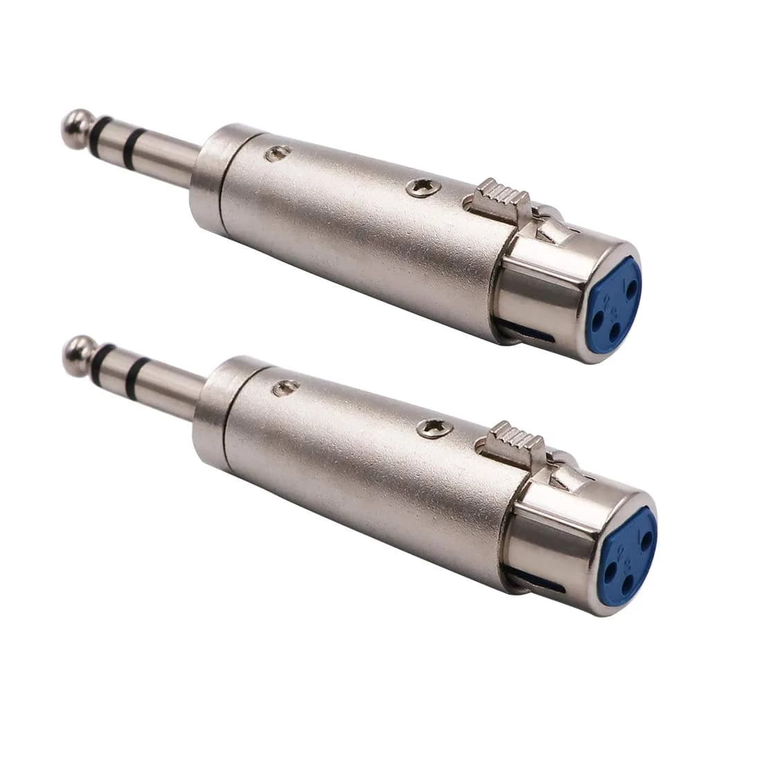 WYMECT XLR Female to 1/4 Inch TRS Stereo Male Adapter 2 Pack | Balanced Audio Connector for Studio & Stage — 1/4 TRS to XLR Female