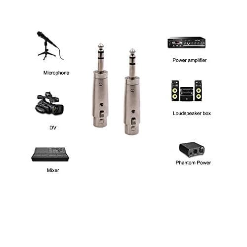 WYMECT XLR Female to 1/4 Inch TRS Stereo Male Adapter 2 Pack | Balanced Audio Connector for Studio & Stage thumbnail 7