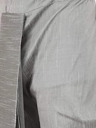 Royal Kurta Men's Silk Blend Dhoti Silver | Traditional Indian Apparel for Men thumbnail 2