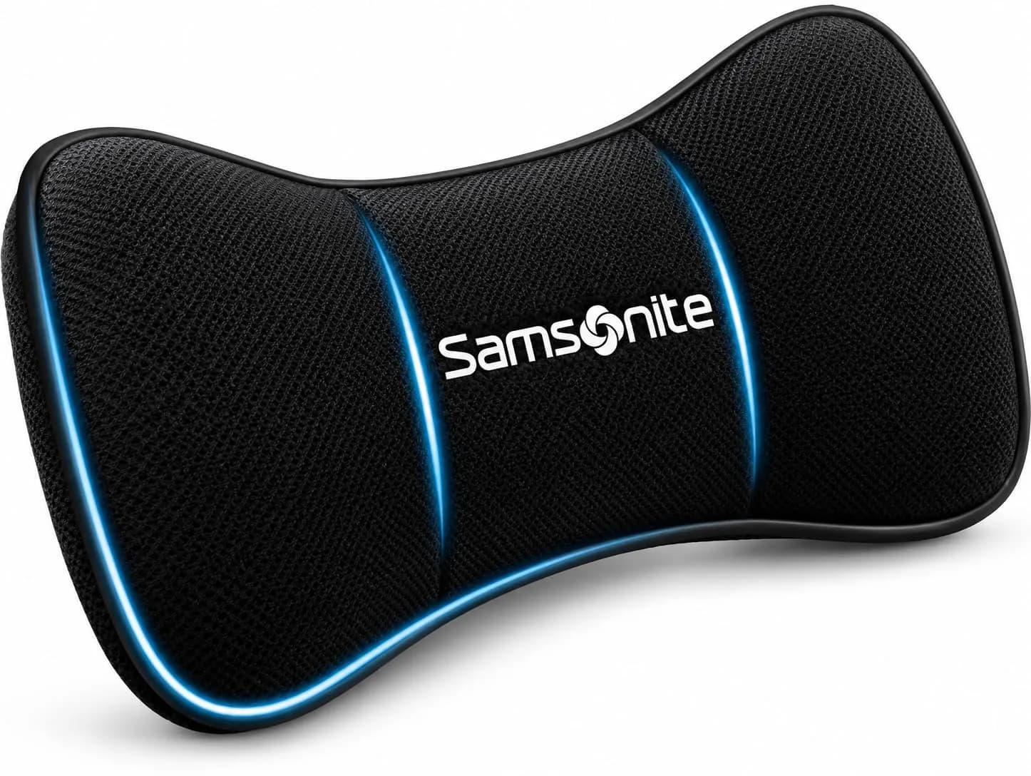 Samsonite Car Neck Pillow – Memory Foam Headrest Cushion, Ergonomic Support for Long Trips & Daily Drives, Black