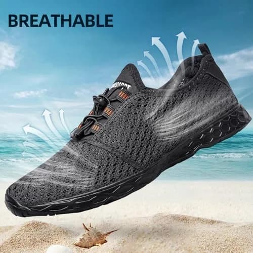 DOUSSPRT Men's Water Shoes Quick Dry for Beach Swim Pool Fishing | Breathable Mesh & Open Sole (110c) thumbnail 5