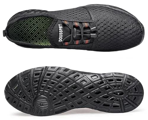DOUSSPRT Men's Water Shoes Quick Dry for Beach Swim Pool Fishing | Breathable Mesh & Open Sole (110c) thumbnail 8