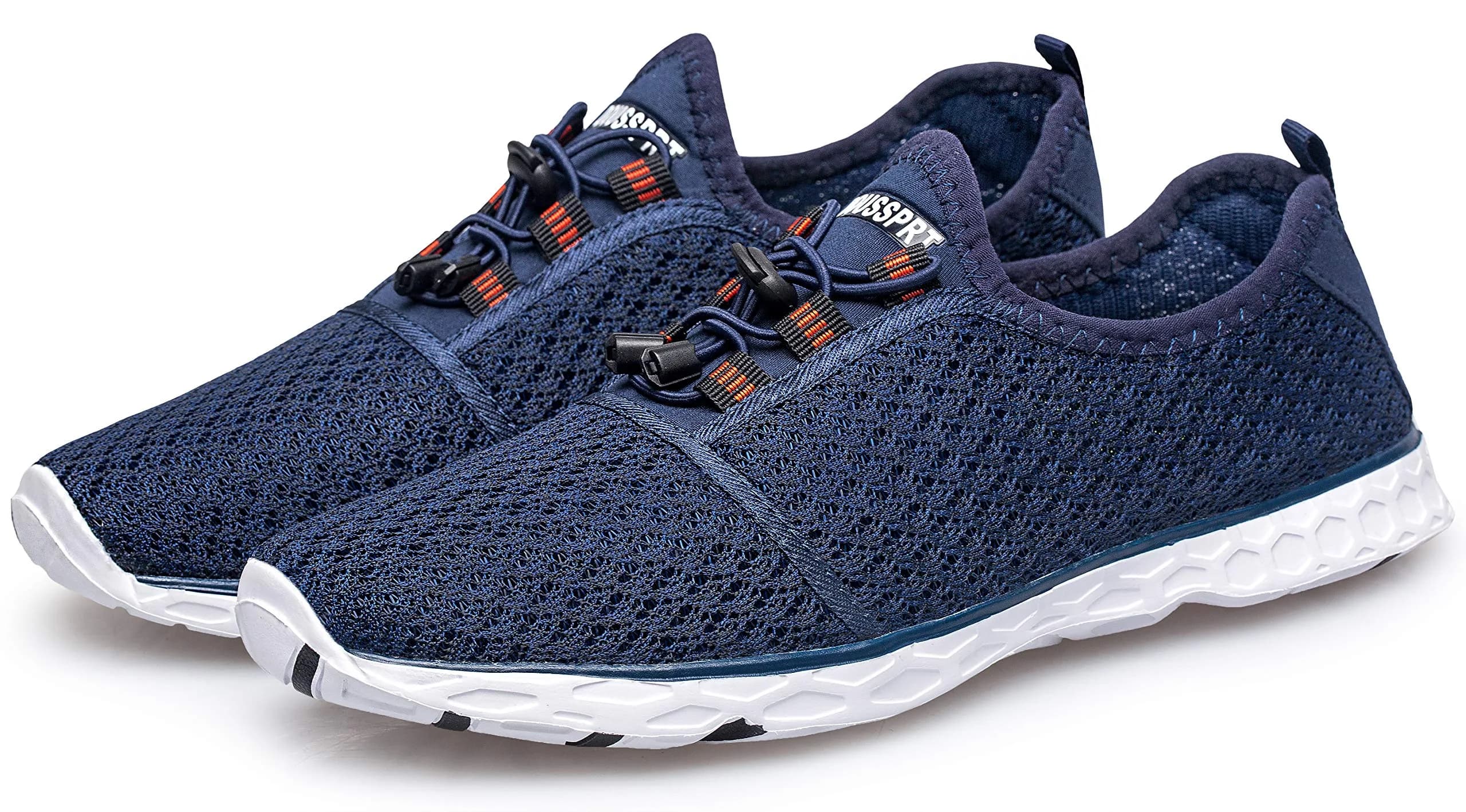 DOUSSPRT Men's Water Shoes Quick Dry for Beach Swim Pool Fishing Bluewhite | Breathable Mesh & Fast Drying thumbnail 9