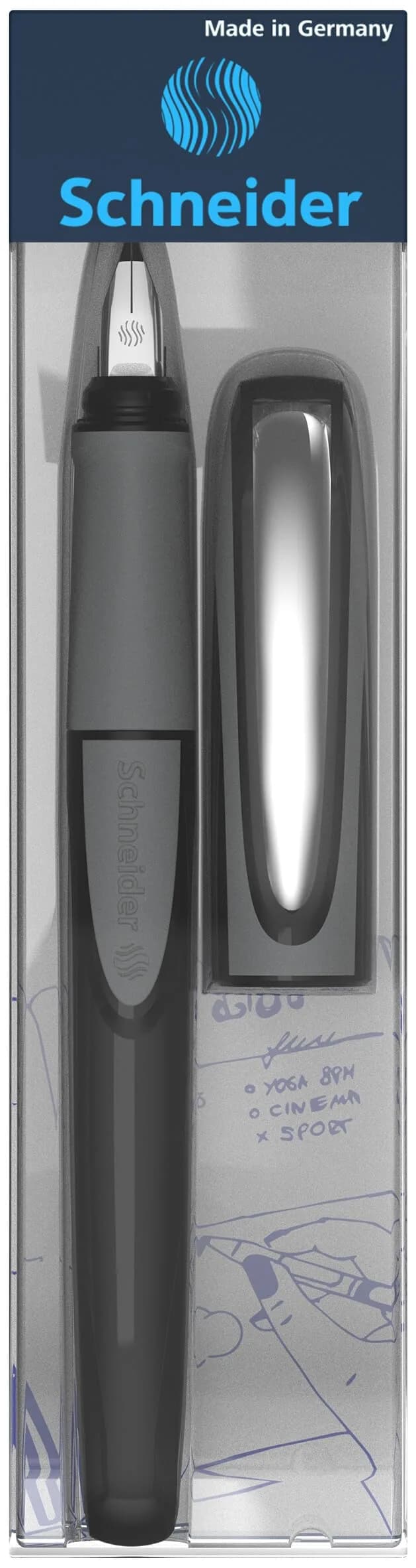 Schneider Ray Fountain Pen Left-Handed Medium Nib (13.6cm) | Smooth Writing for Students and Professionals - view 4