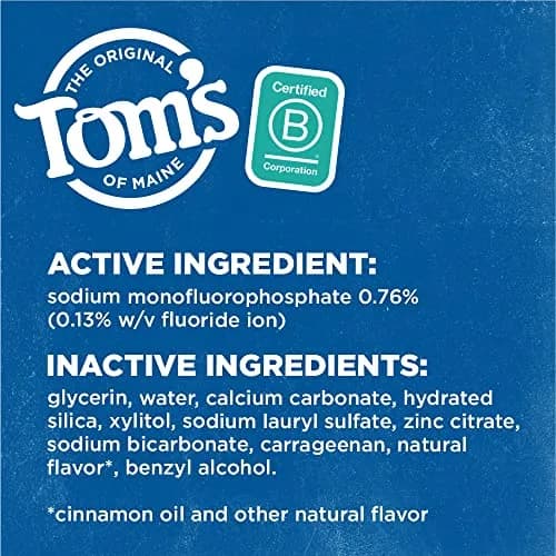 Tom's of Maine Cinnamon Clove Whole Care Toothpaste 4 oz | Natural Fluoride for Whole Mouth thumbnail 7