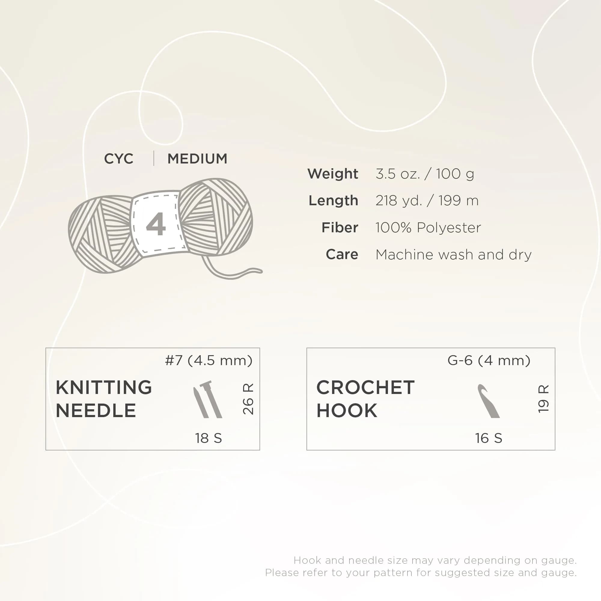 Lion Brand Yarn Feels Like Butta Crochet & Knitting Yarn, White, 3 Pack, 100g Each - view 4
