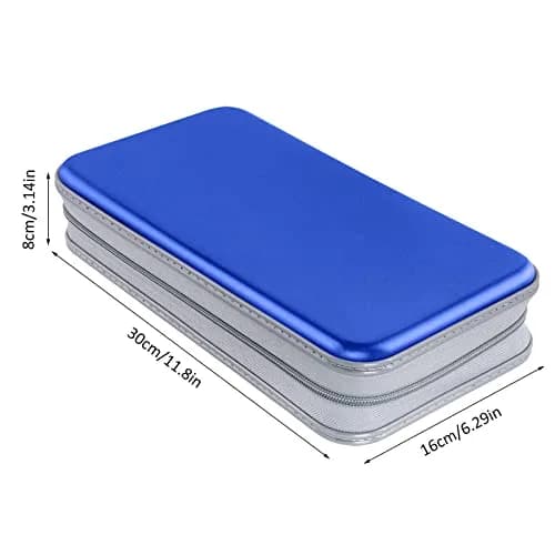 Siveit 80 Capacity CD DVD Case Holder Wallet Blue | Protects Discs from Dust, Scratches, and Damage thumbnail 6