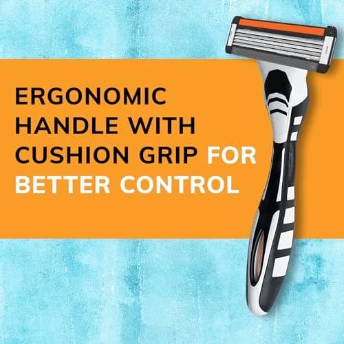 BIC Flex 5 Hybrid Disposable Razors for Men | 1 Handle & 6 Cartridges, 5 Blades, Recycled Plastic Handle, Recyclable Packaging thumbnail 4