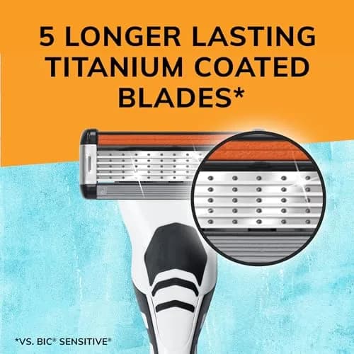 BIC Flex 5 Hybrid Disposable Razors for Men | 1 Handle & 6 Cartridges, 5 Blades, Recycled Plastic Handle, Recyclable Packaging thumbnail 2