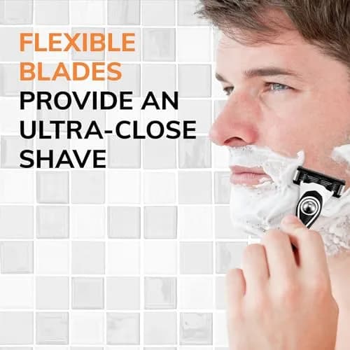 BIC Flex 5 Hybrid Disposable Razors for Men | 1 Handle & 6 Cartridges, 5 Blades, Recycled Plastic Handle, Recyclable Packaging thumbnail 3