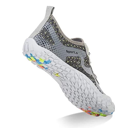 WateLves Water Shoes for Men Women Barefoot Quick-Dry Aqua Sock | Outdoor Athletic Sport Shoes (A-Light Gray, 44) thumbnail 4