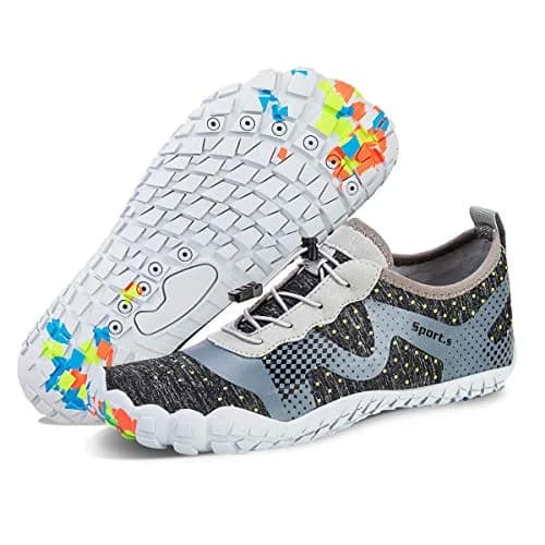 WateLves Water Shoes for Men Women Barefoot Quick-Dry Aqua Sock | Outdoor Athletic Sport Shoes (A-Light Gray, 44) thumbnail 2