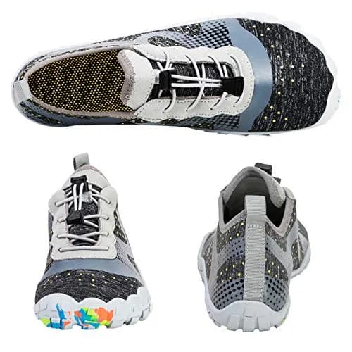 WateLves Water Shoes for Men Women Barefoot Quick-Dry Aqua Sock | Outdoor Athletic Sport Shoes (A-Light Gray, 44) thumbnail 3