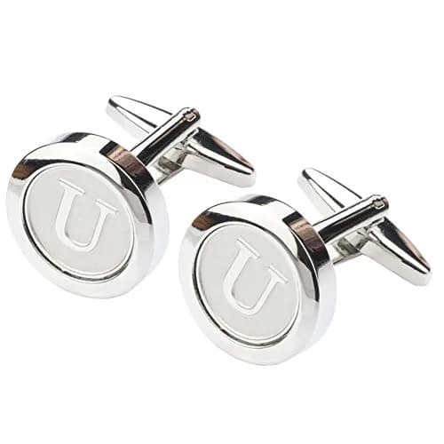 Dannyshi Classic Stainless Steel Initial Cufflinks 26 | Durable, Polished, Elegant (70-120 chars) thumbnail 4