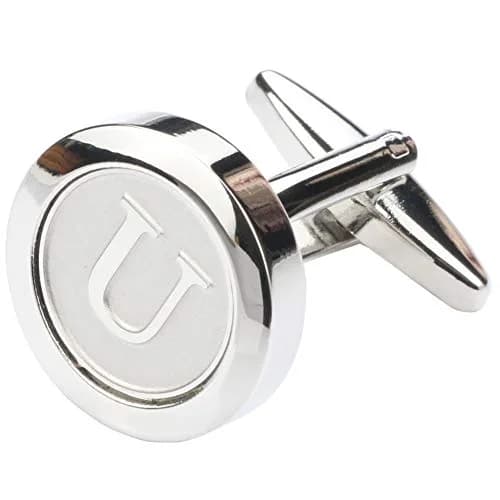 Dannyshi Classic Stainless Steel Initial Cufflinks 26 | Durable, Polished, Elegant (70-120 chars) thumbnail 3