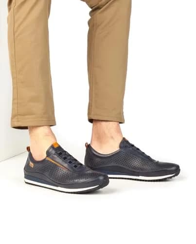 PIKOLINOS Liverpool Men’s Sneakers | Leather | Memory Foam | Blue | Casual Comfort thumbnail 2