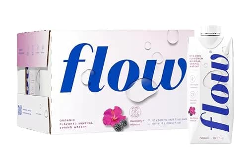 Flow Alkaline Spring Water - Blackberry & Hibiscus Flavored 16.9 Fl Oz | Naturally Alkaline with Electrolytes thumbnail 1
