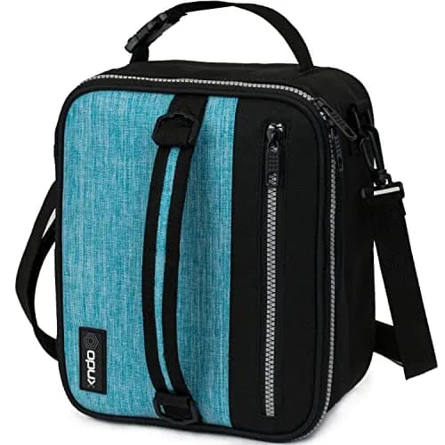 opux Insulated Lunch Bag for Men Women Kids, Soft Lunch Box, Heather Sea Blue | 7L (12 cans) Capacity thumbnail 1