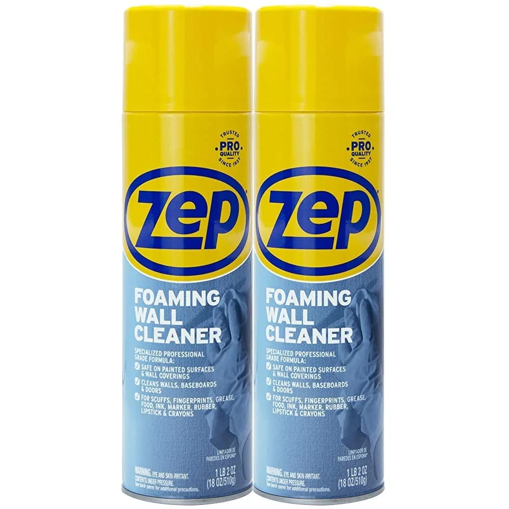 Zep Foaming Wall Cleaner Spray, 36 oz (2 x 18 oz Bottles) | Scrub-Free Stain Removal for Indian Homes - main product image