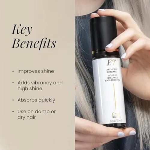 ALOXXI E7 Anti-Frizz Shine Mist — Dry Oil Hair Spray 3.4 Fl Oz | Nourishes & Illuminates thumbnail 2