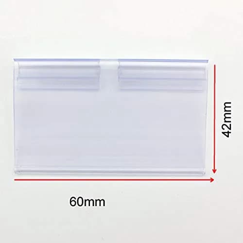 mollensiuer Clear Plastic Wire Shelf Price Label Holder 100-Pack | Fits Wire < 1/4 Inch thumbnail 7