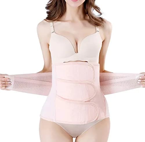 Gepoetry Postpartum Belly Band C-Section Recovery Belt Pink L | Supports Abdomen & Back thumbnail 1