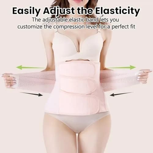 Gepoetry Postpartum Belly Band C-Section Recovery Belt Pink L | Supports Abdomen & Back thumbnail 5