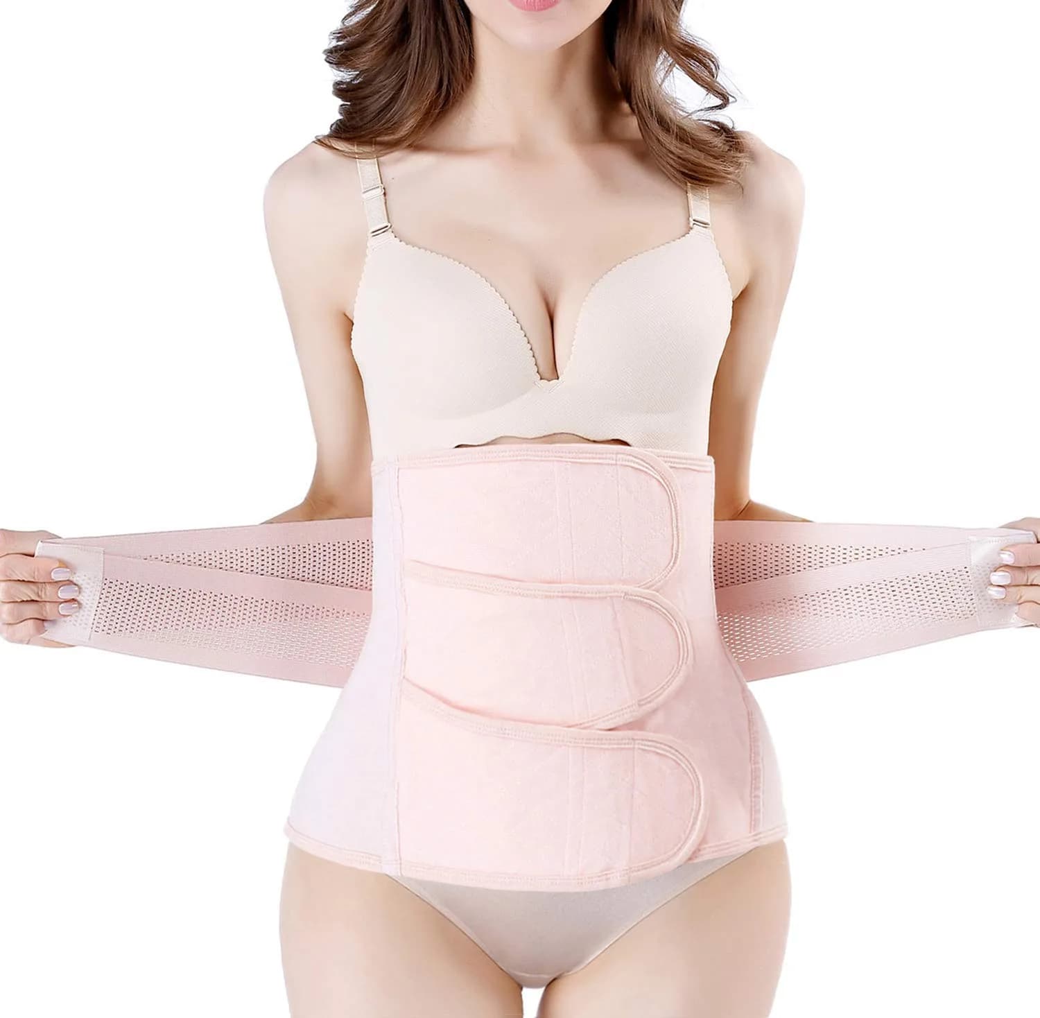 Gepoetry Postpartum Belly Band C-Section Recovery Belt Pink L | Supports Abdomen & Back — Pink / Postpartum Waist 24"-26",XS/S