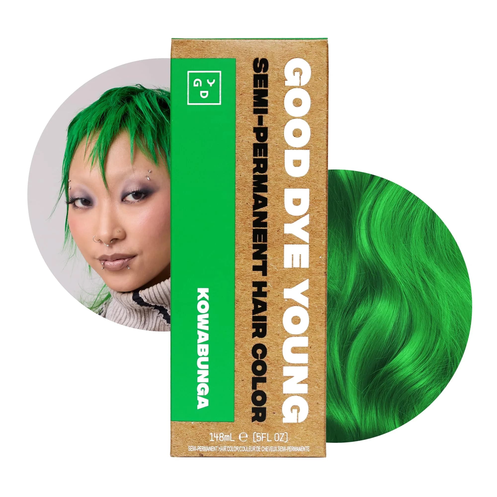 Good Dye Young Semi-Permanent Hair Purple Color 5 FL OZ | Vibrant, Vegan & Cruelty-Free — Kowabunga