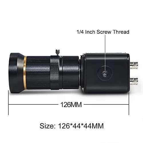MOKOSE SDI Camera HD-SDI 2MP 1080P CCTV Security Camera with 5-50mm Manual Varifocal Lens | 126x44x44mm Metal Body thumbnail 2