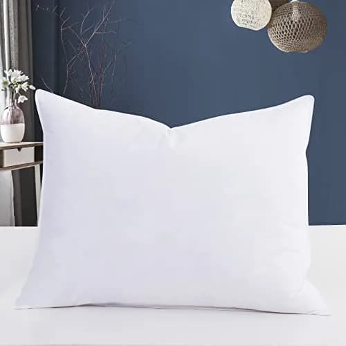 Eastwarmth Natural Goose Down & Feather Pillow Pair 20x26in | Supportive, Soft Cotton, Hotel Quality thumbnail 3