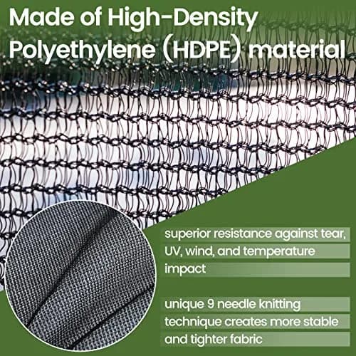 WindscreenSupplyCo 8 x 16 FT Heavy Duty Mesh Tarp Shade Cloth 60-70% | UV Resistant, Durable Shade for Gardens & Construction thumbnail 2