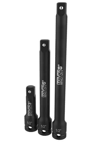 LEXIVON 1/2" Drive Impact Driver Extension Bar Set 3-Piece 3" 6" & 8" Long | Hardened Chrome Vanadium Steel thumbnail 1