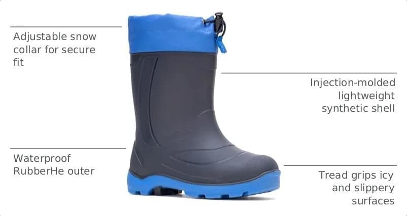 Kamik Snobuster 1 Kids Snow Boots, Blue - 3 Little Kid | Waterproof, -25°F Insulation, Eco-Friendly Liner thumbnail 3