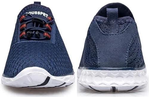 DOUSSPRT Men's Water Shoes Quick Dry for Beach Swim Pool Fishing Bluewhite | Breathable Mesh & Open Sole (100 words) thumbnail 7