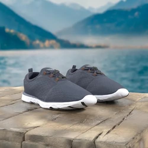 DOUSSPRT Men's Water Shoes Quick Dry for Beach Swim Pool Fishing Bluewhite | Breathable Mesh & Open Sole thumbnail 3