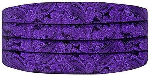 Alizeal Mens Paisley UNTIED Bow Tie Hanky Set, Dark Purple | Classic Formal Accessory thumbnail 9