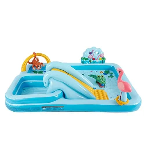 Intex Jungle Adventure Inflatable Water Slide Park & Kiddie Swimming Pool | Ages 2+ | 2 Pools, 130 Gallon Capacity thumbnail 6