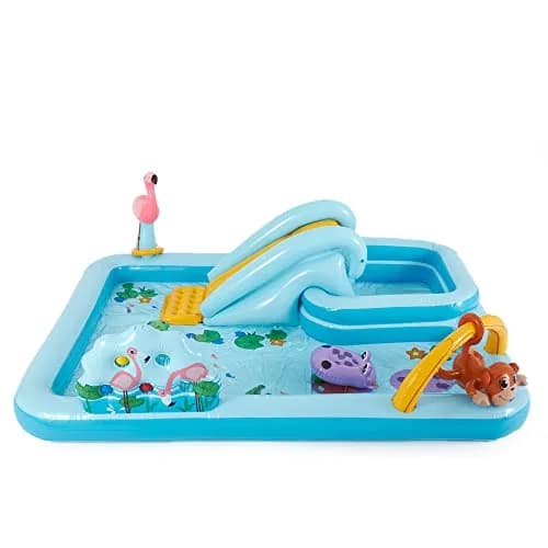 Intex Jungle Adventure Inflatable Water Slide Park & Kiddie Swimming Pool | Ages 2+ | 2 Pools, 130 Gallon Capacity thumbnail 7