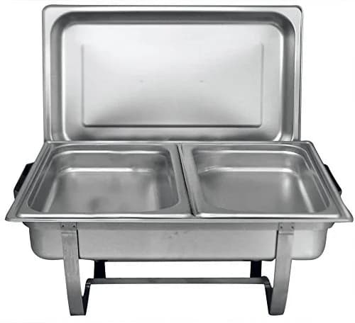 Tiger Chef 2-Pack 2.5-inch Deep Stainless Steel Chafer Pans | Commercial Grade NSF Certified thumbnail 2