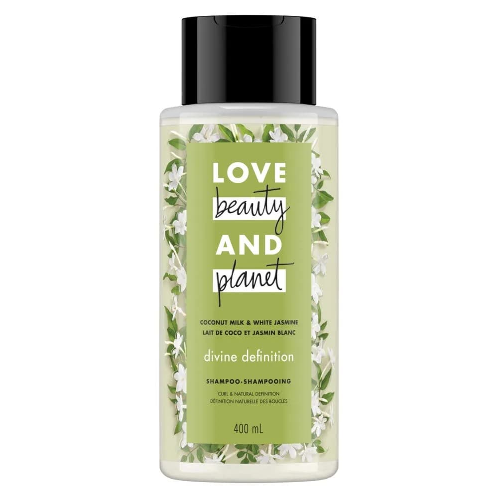 Love Beauty And Planet Divine Definition Shampoo, Coconut Milk & White Jasmine 13.5 fl oz | Nourishing, Sulfate-Free