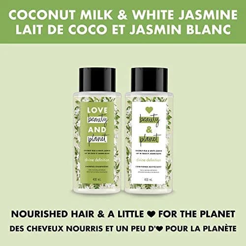 Love Beauty And Planet Divine Definition Shampoo, Coconut Milk & White Jasmine 13.5 fl oz | Nourishing, Sulfate-Free thumbnail 4