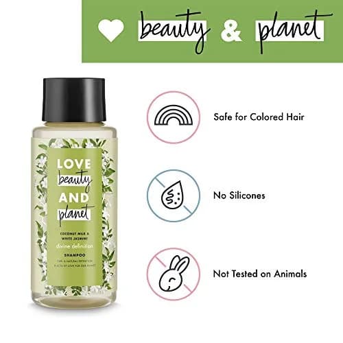 Love Beauty And Planet Divine Definition Shampoo, Coconut Milk & White Jasmine 13.5 fl oz | Nourishing, Sulfate-Free thumbnail 5