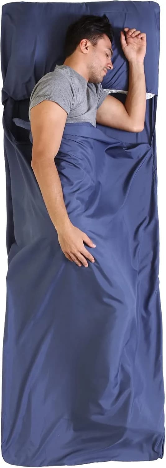 Tough Outdoors XL Sleeping Bag Liner 219.71cm (85") x 80.01cm (37") Polyester | Lightweight Travel Sleep Sack for Camping & Hotels - main product image