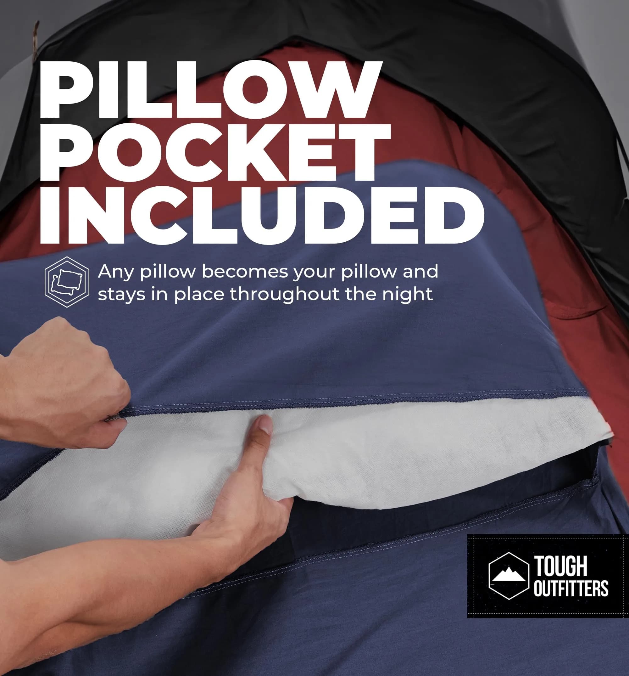 Tough Outdoors XL Sleeping Bag Liner 219.71cm (85") x 80.01cm (37") Polyester | Lightweight Travel Sleep Sack for Camping & Hotels - view 5