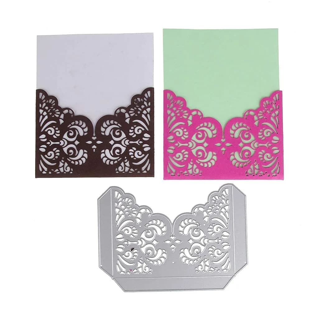 DIY Scrapbooking Artist 1 Pcs Pop up Envelope Cutting Dies | Creative Paper Craft Tool for DIY Scrapbooking & Card Making — Flourish Lace Pocket