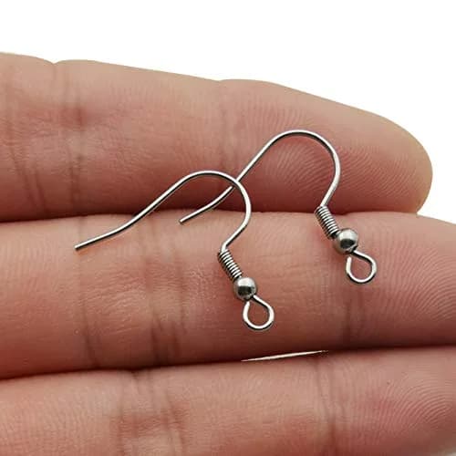 WOCRAFT 200pcs Stainless Steel Ball and Coil Earring Hooks Findings | 19mm (0.75 inch) thumbnail 2