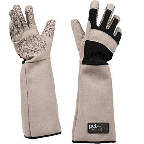PetFusion Pet Grooming Gloves, Hair Removal & Bathing, Scratch Resistant | Water-Resistant, Reusable, Silicone thumbnail 1